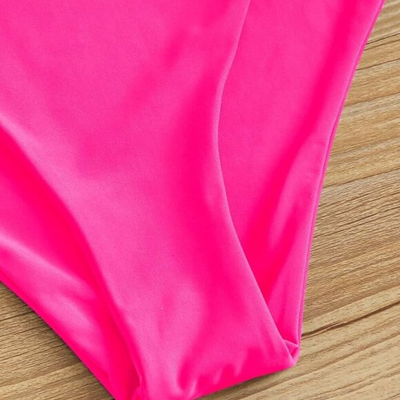 SweatyRocks Women's Sexy Bathing Suit Floral Print Cross Back Bikini Set - Picture 5 of 5